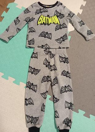 Костюм  комплект для хлопчиків primark теплий бетмен сірий 98 см 2-3 роки піжама