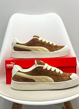 Кросівки чоловічі puma suede xl бежевий, коричневий