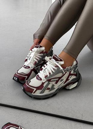 Runner sneaker 'burgundy grey' 2