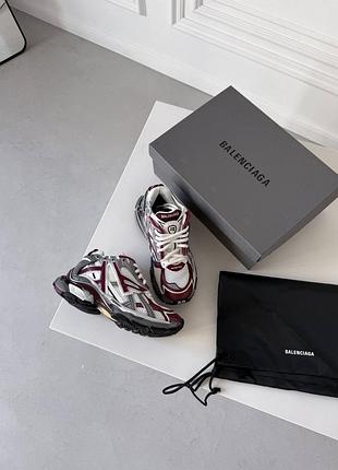 Runner sneaker 'burgundy grey' 7