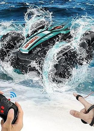 Машинка-амфибия с датчиком жестов amazefun cv-b500 полноприводная игрушечная внедорожная машина с дистанционным управлением