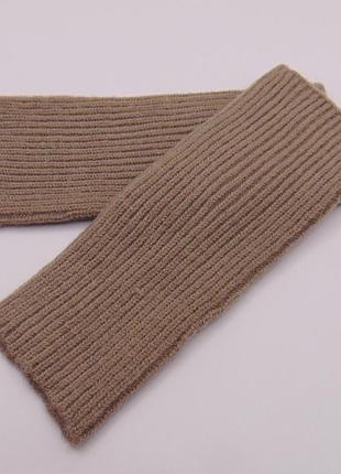 Мітенки в рубчик one size капучино anjela 2253