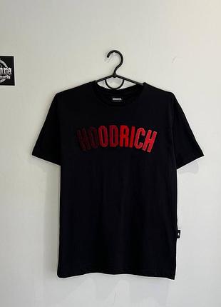 Черная футболка hoodrich с вышитым объемным логотипом оригинал s