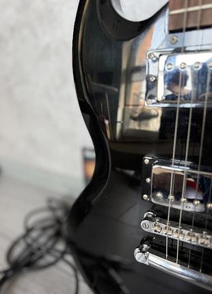 Электрогитара encore e69 blk (e69blk), sg-style, gloss black 2