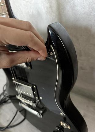 Электрогитара encore e69 blk (e69blk), sg-style, gloss black 3