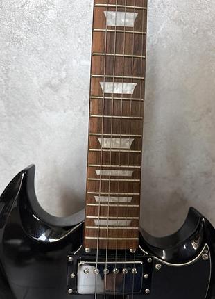 Электрогитара encore e69 blk (e69blk), sg-style, gloss black 6