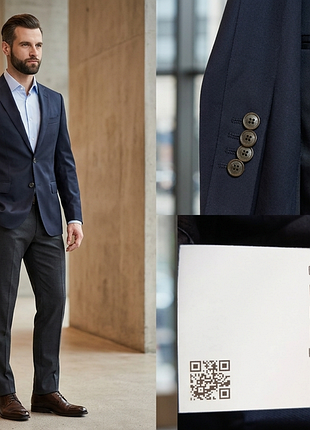 Шерстяной пиджак hugo boss "slim fit" (reda, 100% шерсть, размер 46/36r) - идеальное состояние!