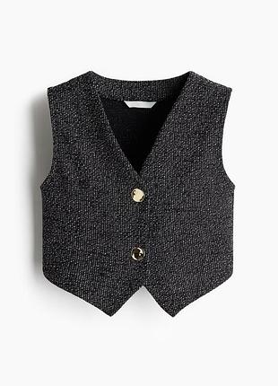 Вкорочений жилет із трикотажу букле h&m