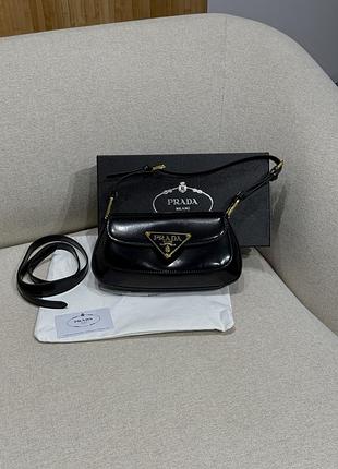 Сумка patent leather shoulder bag black 3
