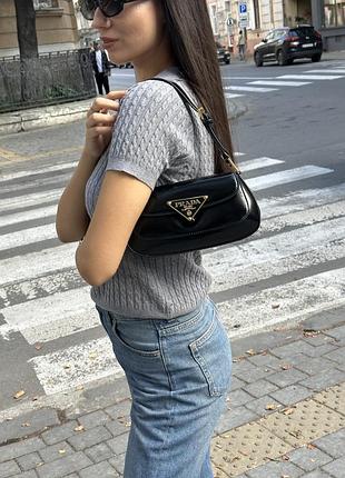 Сумка patent leather shoulder bag black 10