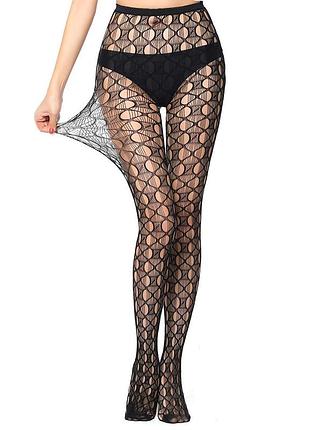 Колготки в сеточку с узорами one size