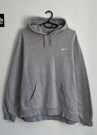 Серое худи nike sportswear club fleece оригинал хлопок флис разм. xxl