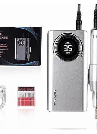 Електричний фрезер для нігтів nail drill professional 35000 об./хв фреза для манікюру з рк-дисплеєм