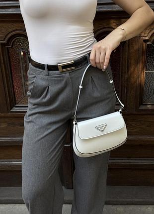 Сумка cleo lacquered leather mini bag white