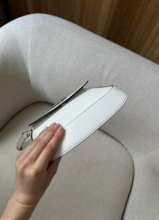 Сумка cleo lacquered leather mini bag white 9