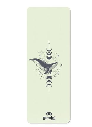 Килимок для йоги каучуковий поліуретан pro illustration gemini sport pro 183см*68см*5мм puy-5900-1 сірий