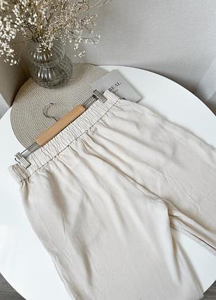 Молочні легкі штани брюки ліоцел h&m 5