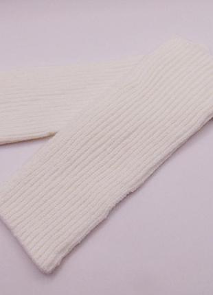 Мітенки в рубчик one size молочні anjela 2253