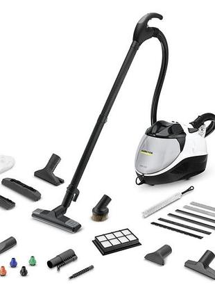 Паропылесос karcher sv 7, 2200вт, влажная уборка, вода -0.45л, hepa, обработка паром, бело-черный