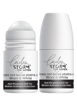 Женский роликовый дезодорант-антиперспирант lady storm invisible black, 50 мл