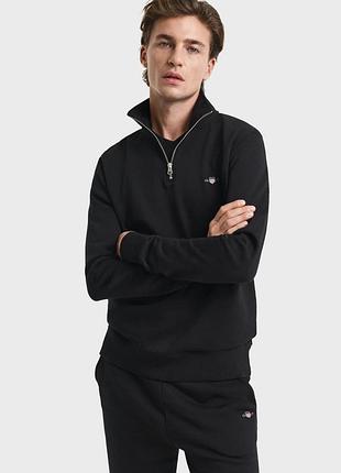 Преміальна кофта світшот джампер гант gant shield quarter-zip sweatshirt, xl, оригінал