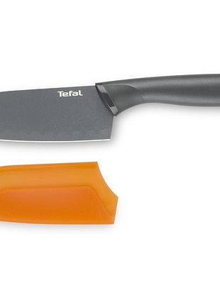 Кухонный нож сантоку tefal fresh kitchen, длина лезвия 12 см, нерж.сталь, чехол