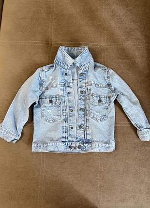 Куртка zara kids джинсова блакитна 2-3 роки