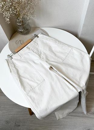 Молочні прямі штани карго джинси uniqlo білі