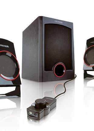 Акустична система microlab m-111 2.1, 12w, mini-jack, чорний