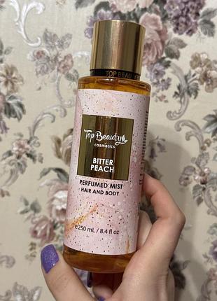 Парфумований спрей top beauty bitter peach для волосся та тіла, 250 мл