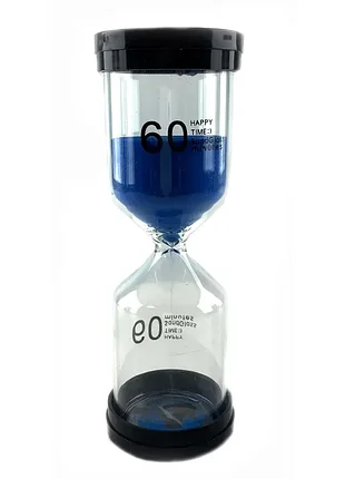Часы песочные 60 мин синий песок (13х5, 5х5, 5 см)