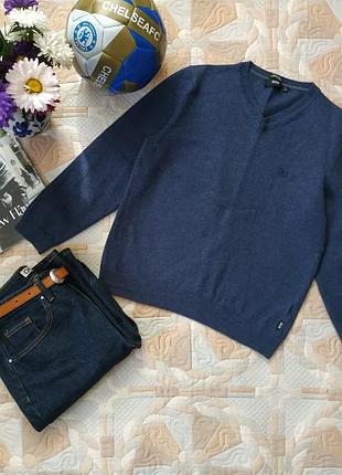 Свитер джемпер для мальчика 10-12 лет, hugo boss, 100% натуральная шерсть
