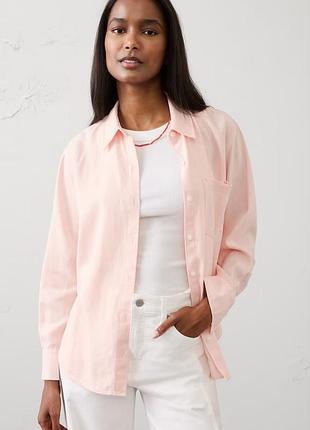 Женская рубашка рубашка блуза блузка льняная лен linen женская рубашка оверсайз цвета gap, р.xs