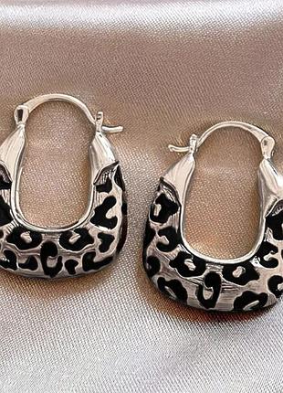 Серьги в винтажном стиле leopard 4
