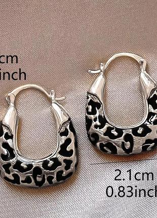 Серьги в винтажном стиле leopard 3