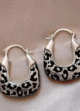 Серьги в винтажном стиле leopard