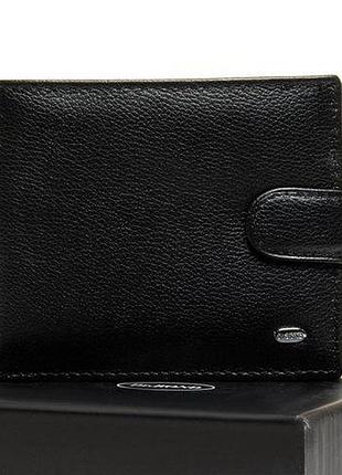 Мужской кожаный кошелек dr.bond m2215 black натуральная кожа