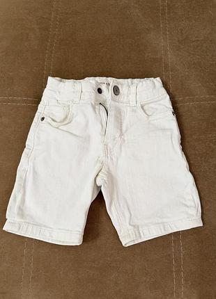 Шорти для хлопчика zara kids джинсові білі, 4-5 років