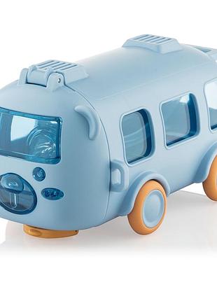 Пляшка для води ardesto bear bus 500мл, пластик, блакитний