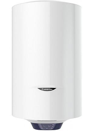 Водонагреватель электричество. ariston круглый blu1 eco pl dry, 50л, 1.8квт, сухой тен, мех. руля, b, италия, белый