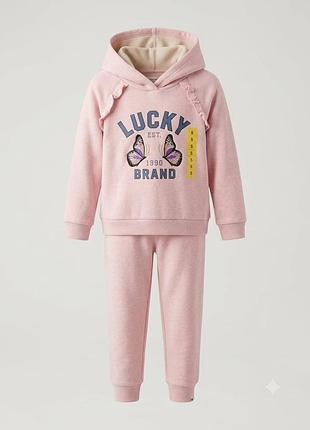 🏷️ новый фирменный теплый костюм с бабочкой lucky brand, размер 5 - 100% оригинал сша!