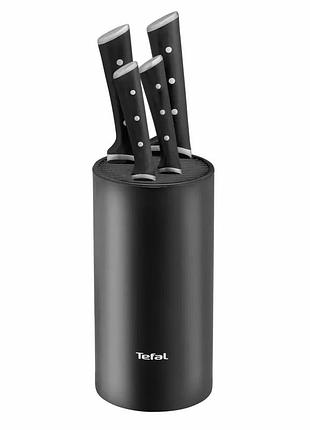 Набір ножів tefal ice force,у пластиковій колоді, 4шт, нержавіюча сталь, пластик, чорний