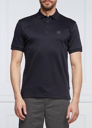 Преміальна поло футболка хуго босс hugo boss mercerised cotton polo shirt, l, оригінал