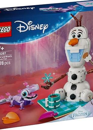 Конструктор lego disney princess веселье на пикнике олафа и бруни