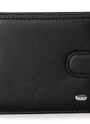 Мужской кожаный кошелек dr.bond ms-27 black натуральная кожа