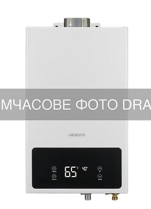Комплект газовая колонка ardesto hb02 10л/мин 20квт турбированная low nox с дымоходом