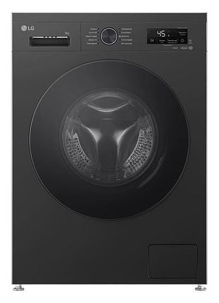Стиральная машина lg фронтальная, 9кг, 1400, a, 55см, дисплей, пара, инвертор, черный