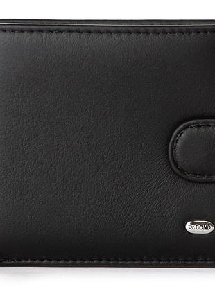 Мужской кожаный кошелек dr.bond ms-28 black натуральная кожа