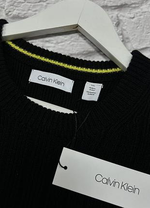 Чоловічий джемпер светр calvin klein regular fit ribbed zip pocket чорний з нагрудною кишенею в рубчик мілітарі тактичний рельєфний новий l оригінал 3