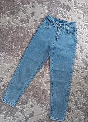 Женские джинсы relucky mom fit синие, размер 25